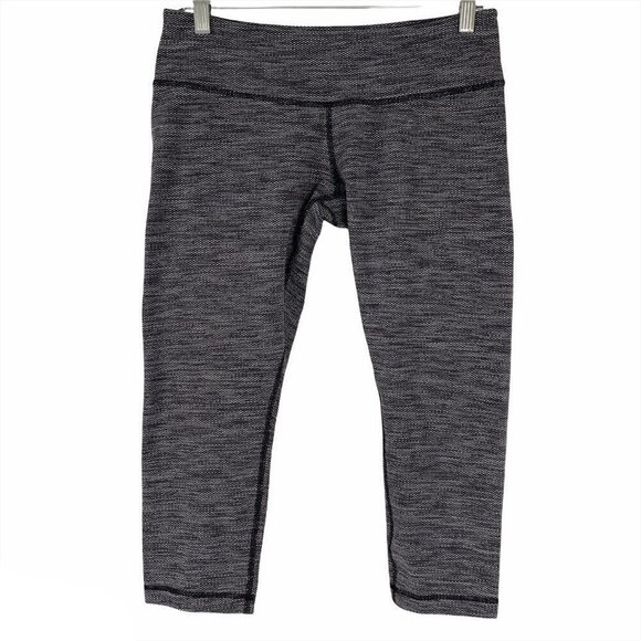 Lululemon Wunder Under Crop Leggings Diamond Jacqu - Picture 1 of 5